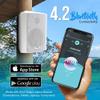Pyle Wall Mount Home Speaker System with Bluetooth - 300W Active Passive 5.25" Subwoofer 0.5" Tweeter Set & 200W Peak Bluetooth Stereo Power Amplifier with LED Display view 4