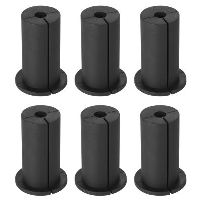 6pcs Cable Routing Kit for Starlink, Silicone Cable Pass Through Bushings for 1 Inch Wall Hole Cable Wall Wire Cord Grommet Cable Mounting Accessories for Starlink Ethernet Cable(Black)