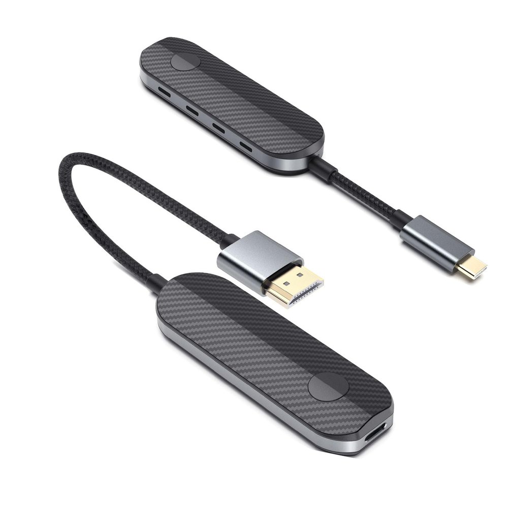 dibdib Wireless HDMI Transmitter and Receiver,Wireless HDMI Display Dongle Adapter 1080P HD for Streaming Video/Audio from Laptop/PC to HDTV/Projector,Neither Setup nor APP Needed