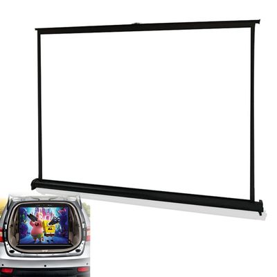 FUREMA Outdoor Portable Projector Screen 30in 40in 50in Tabletop Manual Pull Up Screens Mobile Standing HD Projection Screen for Home Cinema Travel Camping Business (Size : 40inch-16:9)