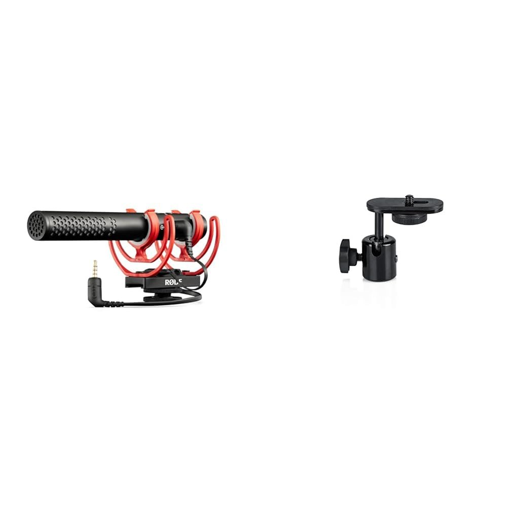 Rode VideoMic NTG Camera Microphone and Gator Frameworks Camera Mount Adapter Bundle