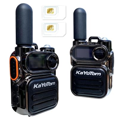 Global walkie Talkie, Global ptt Unlimited Range, Fast Radio 5000-mile Range, Two-Way Radio, Stay Connected in Any Environment with The Power of 4G Technology(2 with SIM Card)