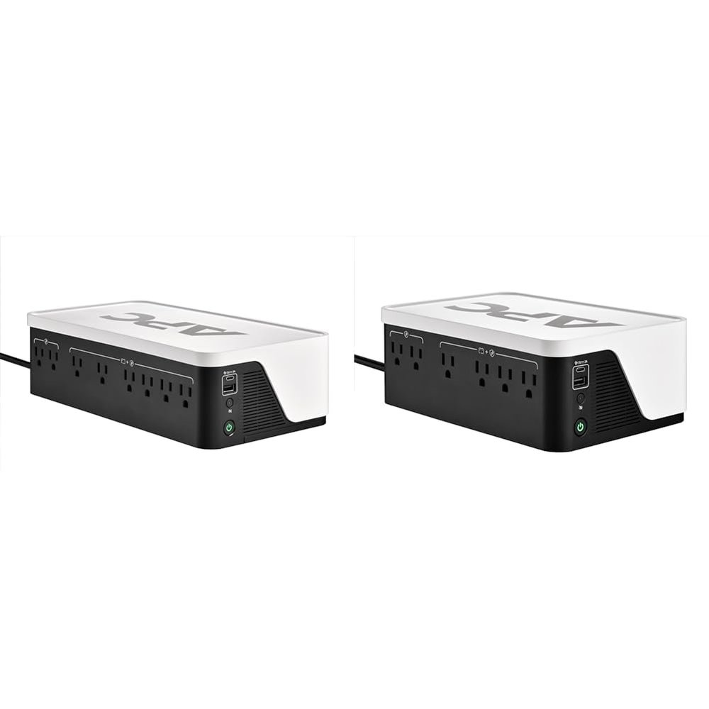 APC UPS Battery Backup Bundle with 1050VA (600W) UPS with 6 Outlets & 700VA (420W) UPS with 4 Outlets