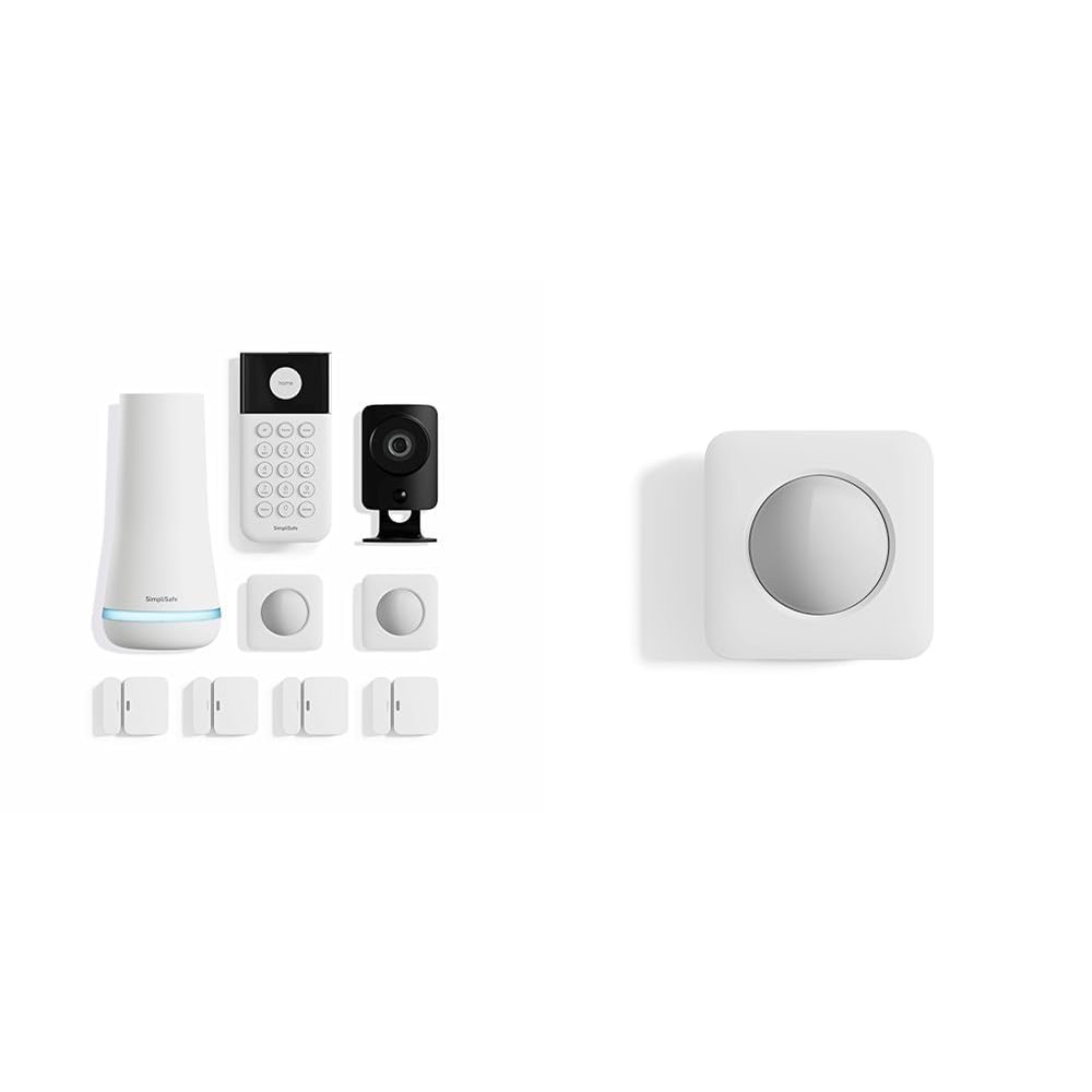 SimpliSafe 9 Piece Home Security System with HD Camera, 4 Entry Sensors, 2 Motion Sensors