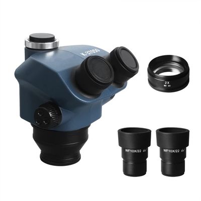 JOEBO Microscope Kit 7X-50X Trinocular Microscope Head Simul Focal Microscope WF10X22mm Eyepiece 0.5X 2.0X Auxiliary Objective Lens Microscope Lens Adapters (Color : with 2.0X)
