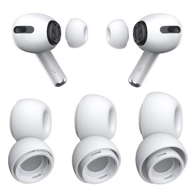 3 Pairs Replacement Ear Tips for Airpods Pro/Airpods Pro 2 Generation with Noise Reduction Hole & Built-in dust Guard Screen, Silicone Ear Tips for Airpods Pro with Portable Storage Box(S/M/L)