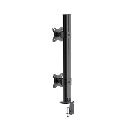 AVXANKTG Dual Monitor Arm Monitor Stand 32"-49" Load 0-15kg Each Vesa Support Bracket Desktop Mount (Color : Black)