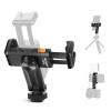 Neewer Basic Phone Tripod Mount Holder with 1/4" Thread & Cold Shoe, 2.36"-3.54"/6-9cm 360 Rotatable Camera Mount Cellphone Clamp for iPhone 15 14 13 12 11 Pro Max X XR Samsung S24 Ultra, SP-10 view 1