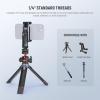 Neewer Basic Phone Tripod Mount Holder with 1/4" Thread & Cold Shoe, 2.36"-3.54"/6-9cm 360 Rotatable Camera Mount Cellphone Clamp for iPhone 15 14 13 12 11 Pro Max X XR Samsung S24 Ultra, SP-10 view 3