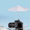 BaotyJie 27cm Umbrella for Camera with Hot Shoe Mount Rain Cover Sturdy Waterproof Shade Protector, Silvery view 2