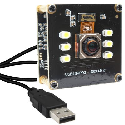 MMlove 48MP USB Camera Module 4K 30FPS Color Night Vision High Speed Autofocus Webcam Lightburn Camera 70 Viewing Angle Industrial Security Webcam for Face Recognition Streaming,PC/Laptop
