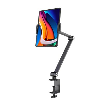 JFUDJKLI Bed Bracket 4.7-15.6 inch Bracket Table clamp Aluminum Alloy (Color : Space Gray)
