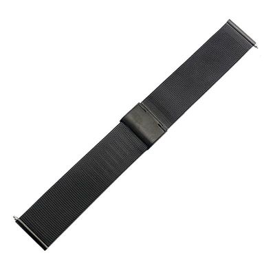 LZVRX 20 22mm Watch Band Milanese Bracelet For Garmin Vivoactive 4 3 Vivoactive3 Music Strap Forerunner 245 245M 645 158 55 Wristband (Color : Black, Size : 22mm)