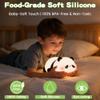 FAMIDUO Panda Night Light for Kids, Silicone Squishy LED Lamp, Food Grade BPA-Free Nursery Nightlight, 3-Level Dimmable Rechargeable, Portable Bedside Desk Decor for Baby Boys Girls, Funny Panda Gifts view 2