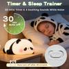 FAMIDUO Panda Night Light for Kids, Silicone Squishy LED Lamp, Food Grade BPA-Free Nursery Nightlight, 3-Level Dimmable Rechargeable, Portable Bedside Desk Decor for Baby Boys Girls, Funny Panda Gifts view 3