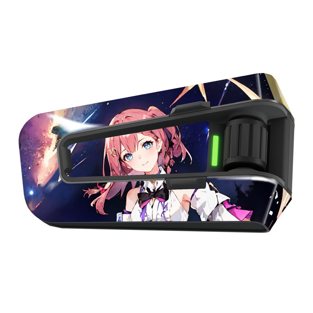 MC MOTOPARTS ACG Pretty Anime Girl Lady Decal Protection Cover Sticker Compatible with CARDO Packtalk Edge Neo