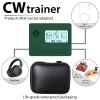 Mini CW Trainer Morse Code Trainer with Display, Moore Simo Wales Code Shortwave Radio Telegraph Key Car Key Learning CW Radio for Telegraph Practice with Charging Cable (Green) view 3