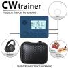 Mini CW Trainer Morse Code Trainer with Display, Moore Simo Wales Code Shortwave Radio Telegraph Key Car Key Learning CW Radio for Telegraph Practice with Charging Cable (Blue) view 4