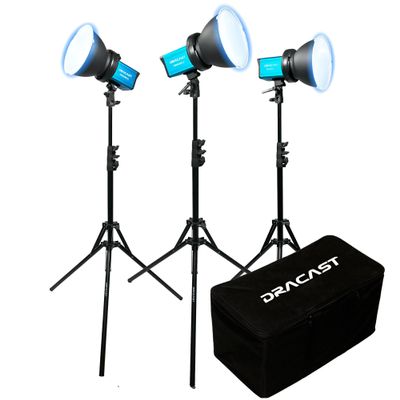 Dracast X Series M80 Daylight LED 3 Light Kit with Nylon Padded Travel Case