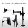 ELUKHT Monitor Mount, Heavy-Duty Fully Adjustable Desk Clamp Arms for Computer Screens, Monitor Arm for 137 to 27 Inch Screens, with Clamp Install view 2