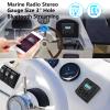 Marine Stereo Radio 4x45W Gauge Mounting WB/AM/FM Tuner Bluetooth Receiver for Boat, UTV, Golf Cart view 3