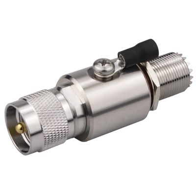 UHF Lightning Arrestor PL-259 Lightning Surge Protector PL259 Male to SO239 Female Bulkhead for CB Ham Base Antennas RFetomax (UHF arrestor Male to Female)
