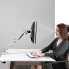 ELUKHT Single Monitor Desk Mount, Height Adjustable Monitor Arm, Clamp and Grommet Base, Gas Spring Monitor Mount for 17-34 Inch Monitor view 1