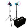 Dracast X Series M80 RGB and Bi-Color LED 2 Light Kit with Nylon Padded Travel Case view 1