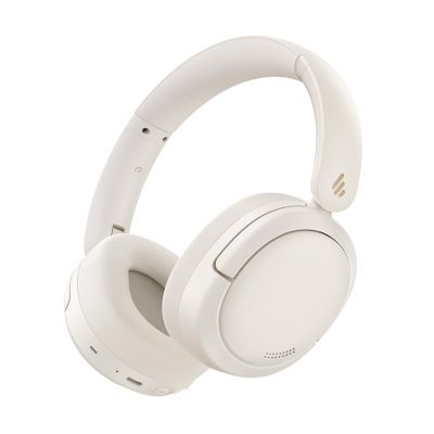 Edifier W800BT Pro Hybrid Active Noise Cancelling Headphones - Hi-Res Audio - AI Call Noise Cancellation - 45H Playtime - Fast Charging - Foldable - Wireless Over-Ear Bluetooth 5.4 Headphones - Ivory