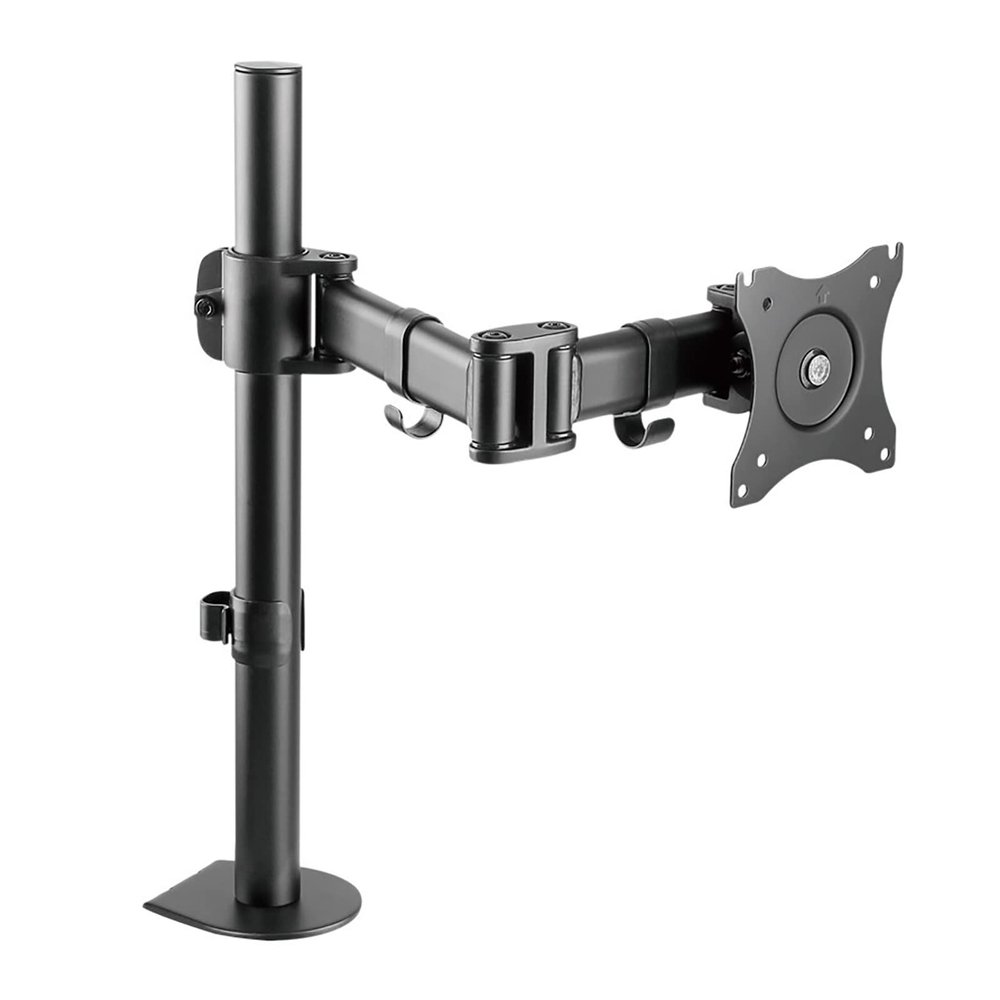 ELUKHT Monitor Mount, Ultrawide Monitor Arm Desk Mount for 13 to 32 Inch Screen, Heavy-Duty Fully Adjustable Arms, with Swivel, Height Adjustable