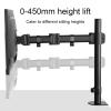 ELUKHT Monitor Mount, Ultrawide Monitor Arm Desk Mount for 13 to 32 Inch Screen, Heavy-Duty Fully Adjustable Arms, with Swivel, Height Adjustable view 4