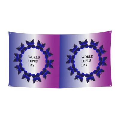 May is Lupus Awareness Month Banner Backdrop Large Banner Decorations Yard Signs Indoor Outdoor Party Decorations 35x70 Inch