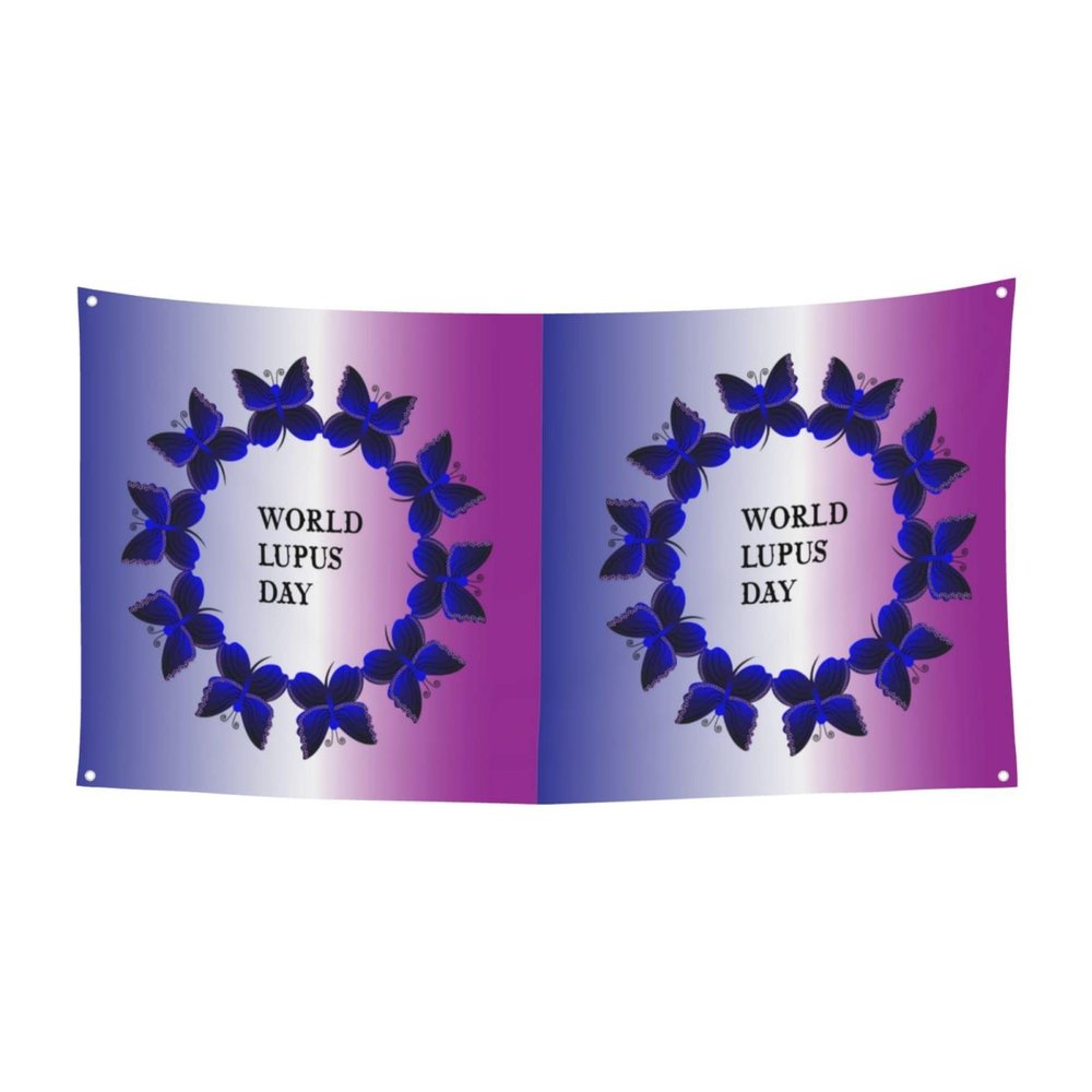May is Lupus Awareness Month Banner Backdrop Large Banner Decorations Yard Signs Indoor Outdoor Party Decorations 35x70 Inch