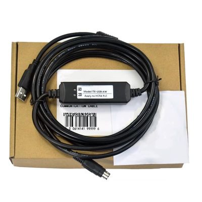 TX-USB-AW Applicable PLC Debugging Cable Programming Cable Download Data Cable Communication Transmission Cable Support WIN7/XP/VISTA/WIN8/WIN10 Dual chip Design Industrial Grade 3 Meter