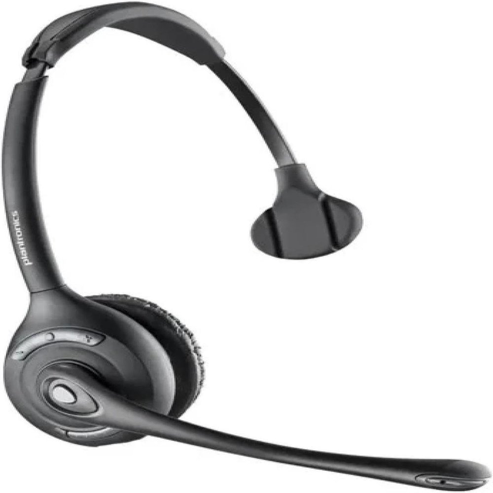 HP Poly CS510/510-XD/WH300-XD 900 MHz Top - Mono - Wireless - 350 ft - Over-The-Head - Monaural - Supra-aural - Noise Cancelling Microphone - Black