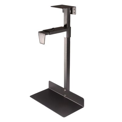 FESWERT Pc Tower Stand, Adjustable Height and Width Wall-Mountable Holds UP to 30kg,CPU Holder That Fits Most PC Or Computer Cases,360 Swivel,White,Black (Color : Black, Size : 58cm)