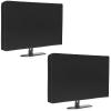 2Pack Waterproof Computer Monitor Dust Cover, Luxiv Black Full Body Cover for Computer Screen Protective Sleeve for Desktops Anti-Static LCD-Silky HD Panel Dust Sleeve view 1