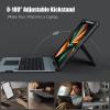 Nillkin for iPad Air 13 inch M2 2024 M3 2025 Keyboard Backlit Bumper Case for iPad Pro 12.9 (3rd, 4th, 5th and 6th gen) Detachable Keyboard with Built in trackpad, Stand,US English - Elite Black view 3
