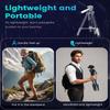 CAMBOFOTO 74"-Camera-Tripod, Navy Blue Professional Aluminum Heavy Duty Tripod Stand for Mirrorless Camera/DSLR/Cell Phone/Camcorder, with Holder and Travel Bag view 4
