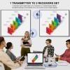 YUYUNLOMN Wireless HDMI Two Receivers and One Transmitter,165FT/50M,@60fps,Up to 4 RX(TVs),2.4/5GHz Wirelessly Stream to Multiple Screens,HDMI Wireless Adapter for TV Box/DSLR Camera/Projector/Laptop view 2
