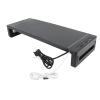 Miskall Monitor Stand Riser, Desktop Monitor Stand Riser with 8 in 1 Docking Station Phone Holder Drawer 25KG Bearing for Computer, Desktop, Laptop (Black) view 1