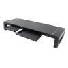 Miskall Monitor Stand Riser, Desktop Monitor Stand Riser with 8 in 1 Docking Station Phone Holder Drawer 25KG Bearing for Computer, Desktop, Laptop (Black) view 3