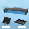 Miskall Monitor Stand Riser, Desktop Monitor Stand Riser with 8 in 1 Docking Station Phone Holder Drawer 25KG Bearing for Computer, Desktop, Laptop (Black) view 4