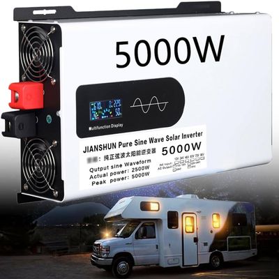 5000/6000/8000/10000/12000w Pure Sine Wave Power Inverter Car Adapter Dc 12/24/48/60 to Ac 110v/220v with Ac Outlets Dual Cooling Fans,5000w-12Vto110V