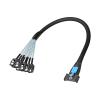 10Gtek MCIO to SATA Cable, MCIO 8X SFF-TA-1016 to 8xSATA, Mini Cool Edge IO Host/RAID to SATA Target HD, 0.5m(1.6ft) view 3