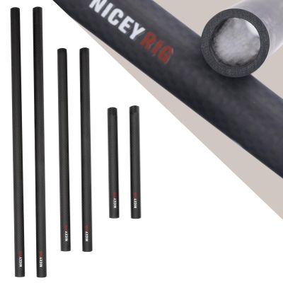 NICEYRIG 15mm Carbon Fiber Rod Combination with 16'' 12'' 6'' 15mm Rod Lightweight for DSLR Camera 15mm Rod Rail Support System