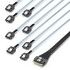 10Gtek SlimSAS 8i to 8xSATA Cable, SFF-8654 Host/RAID to SATA Target, Suitable for Servers, Hard Drives, Computers, and Hosts, 1m(3.3ft) view 2