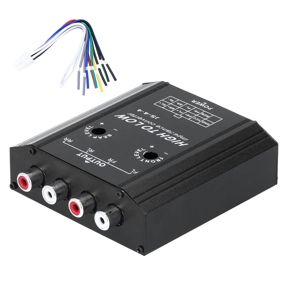 Zohisin High And Low Adapter Speaker 15144 12v 4 Channel Impedance Converter High To Low Line Car Stereo Radio Speaker Frequency