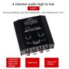 Zohisin High And Low Adapter Speaker 15144 12v 4 Channel Impedance Converter High To Low Line Car Stereo Radio Speaker Frequency view 2