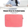 15.4 inch Laptop Sleeve Bag, Laptop Hand Case Bag with Metal Zipper Large Capacity Laptop Case Protective Laptop Sleeve Case for Lenovo for HP for Dell (pink) view 2